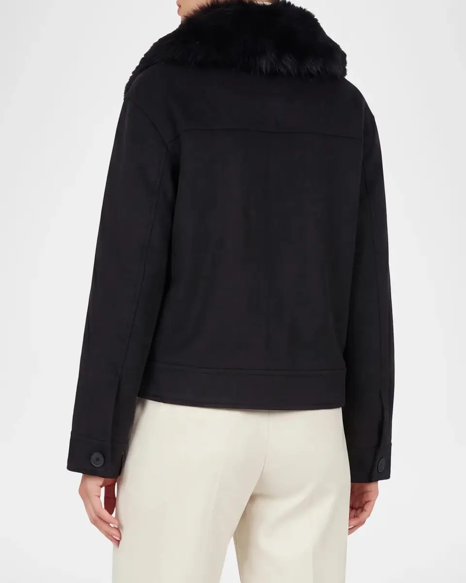 Gorski Cashmere And Wool Jacket With Detachable Goat Shearling Collar | Thumbnail 3 Gorski Cashmere And Wool Jacket With Detachable Goat Shearling Collar | Thumbnail 3