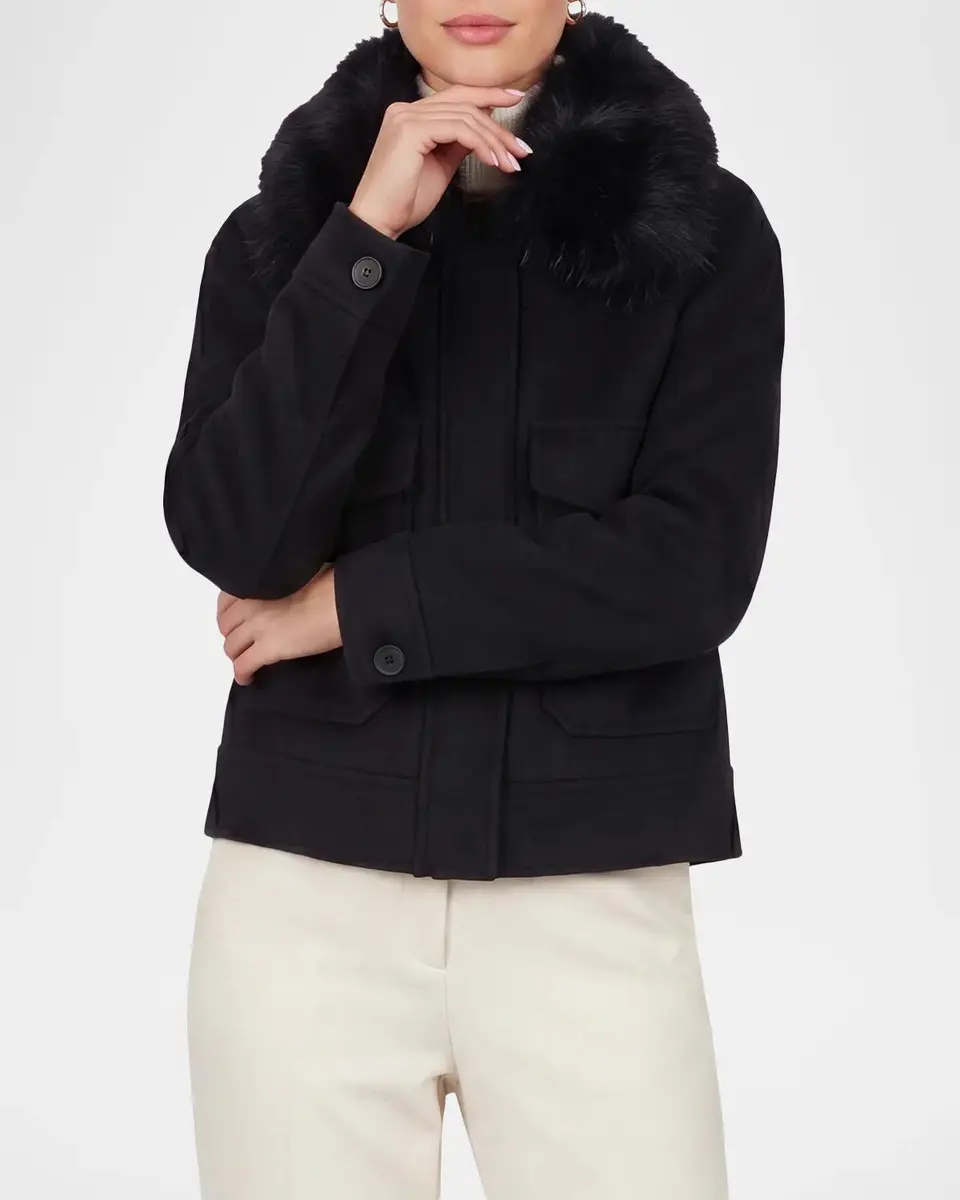 Gorski Cashmere And Wool Jacket With Detachable Goat Shearling Collar | Thumbnail 4 Gorski Cashmere And Wool Jacket With Detachable Goat Shearling Collar | Thumbnail 4