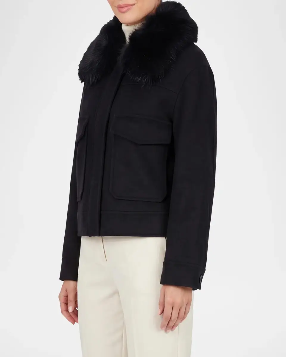 Gorski Cashmere And Wool Jacket With Detachable Goat Shearling Collar | Thumbnail 5 Gorski Cashmere And Wool Jacket With Detachable Goat Shearling Collar | Thumbnail 5