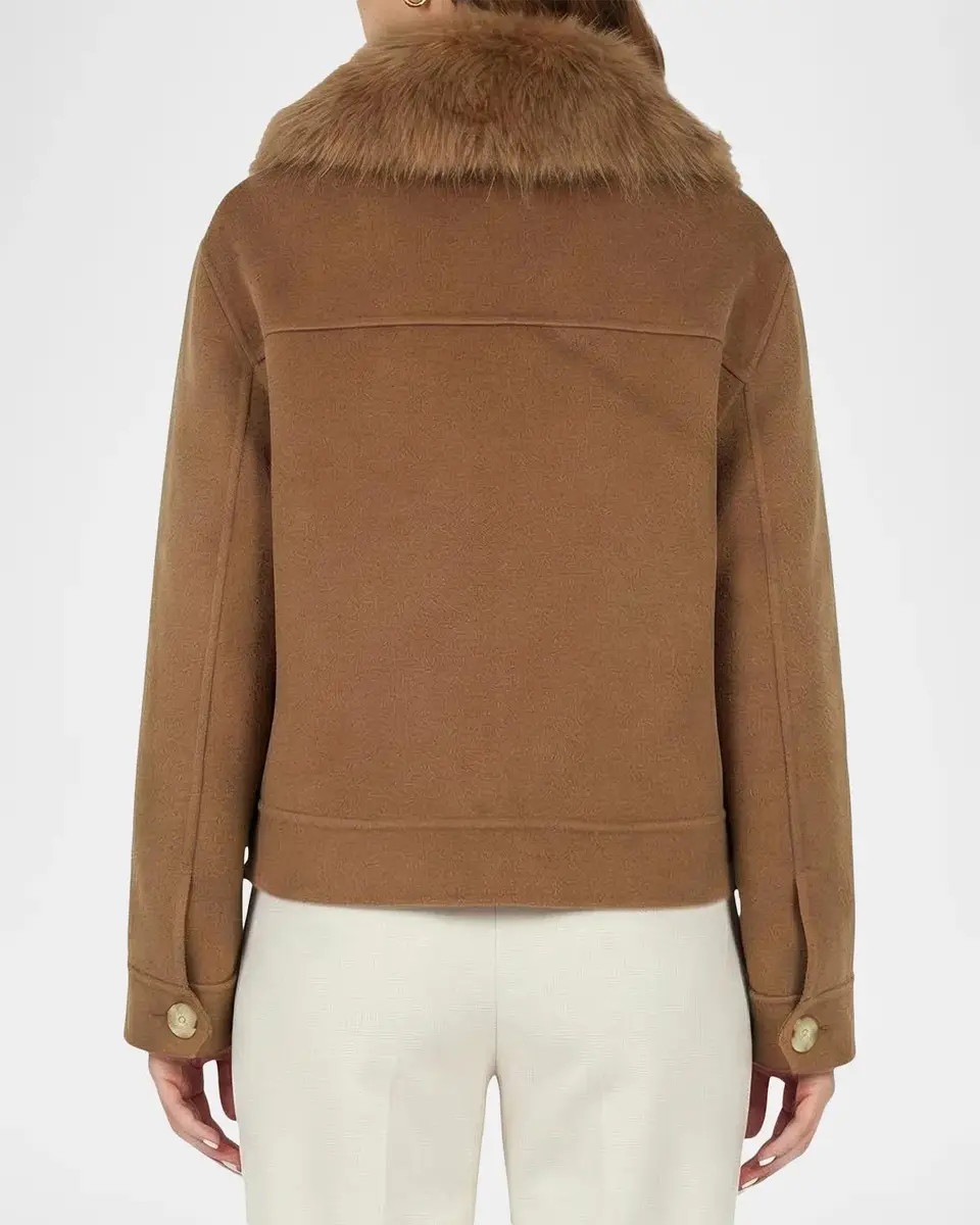 Gorski Cashmere And Wool Jacket With Detachable Goat Shearling Collar | Thumbnail 3 Gorski Cashmere And Wool Jacket With Detachable Goat Shearling Collar | Thumbnail 3