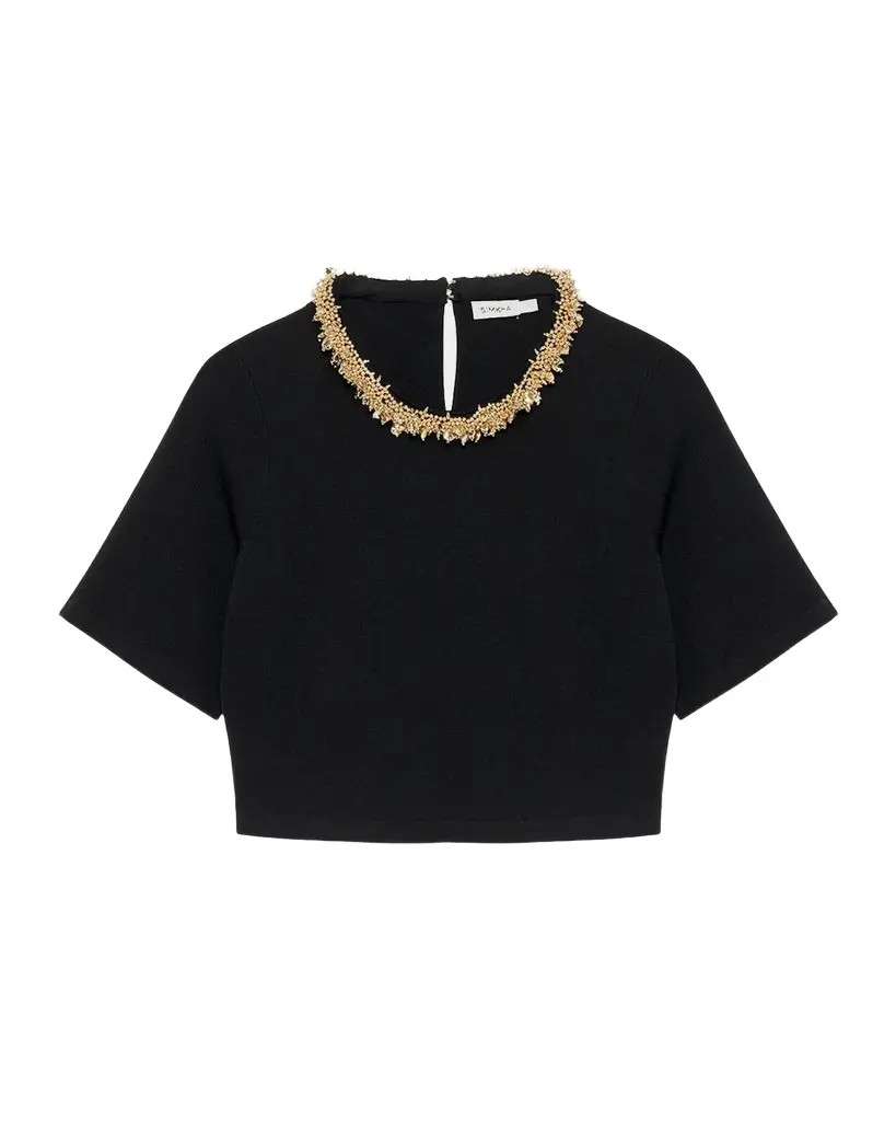Simkhai Nuria Embellished Crop Top