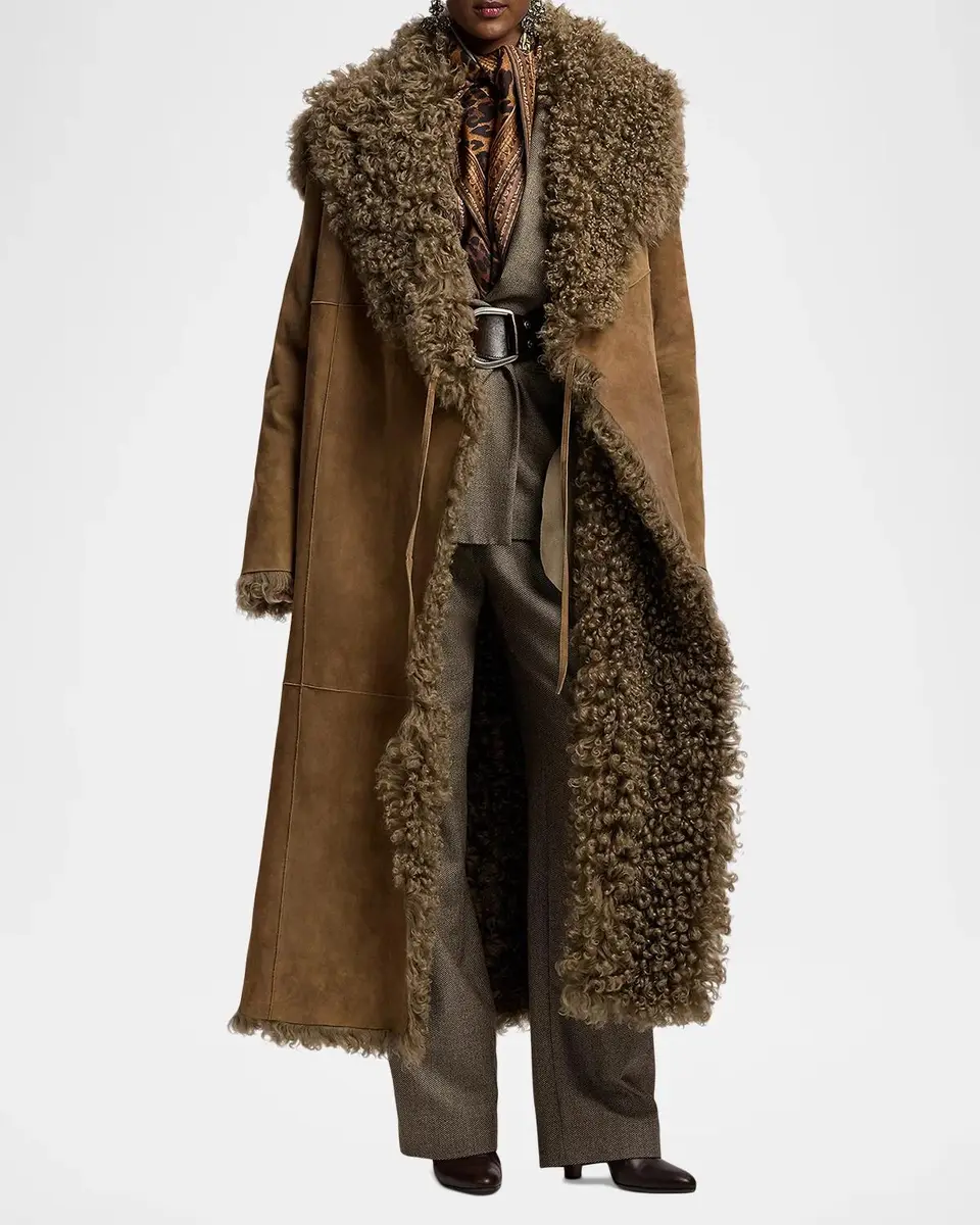 Ralph Lauren Collection Justyn Reversible Merino Shearling Coat | Thumbnail 4 Ralph Lauren Collection Justyn Reversible Merino Shearling Coat | Thumbnail 4