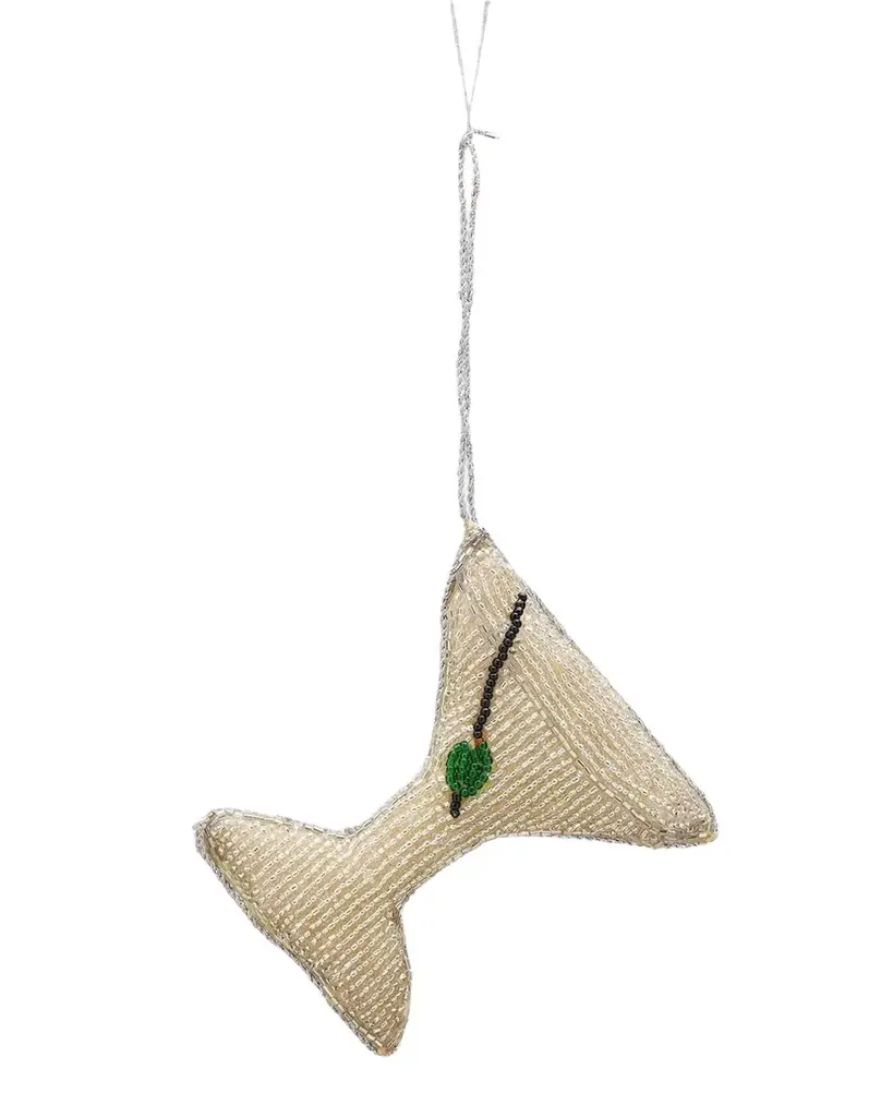 Sudha Pennathur Martini Glass Beaded Ornament