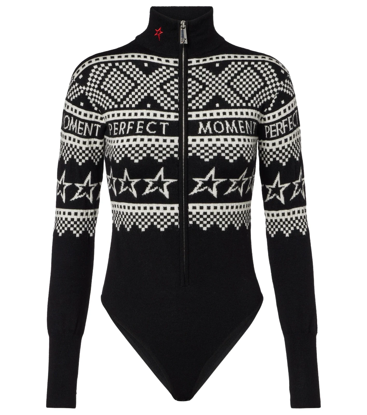 Perfect Moment Holiday intarsia wool bodysuit