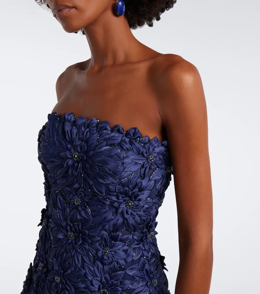 Costarellos Gisella tulle and Lurex satin bustier gown | Thumbnail 3 Costarellos Gisella tulle and Lurex satin bustier gown | Thumbnail 3