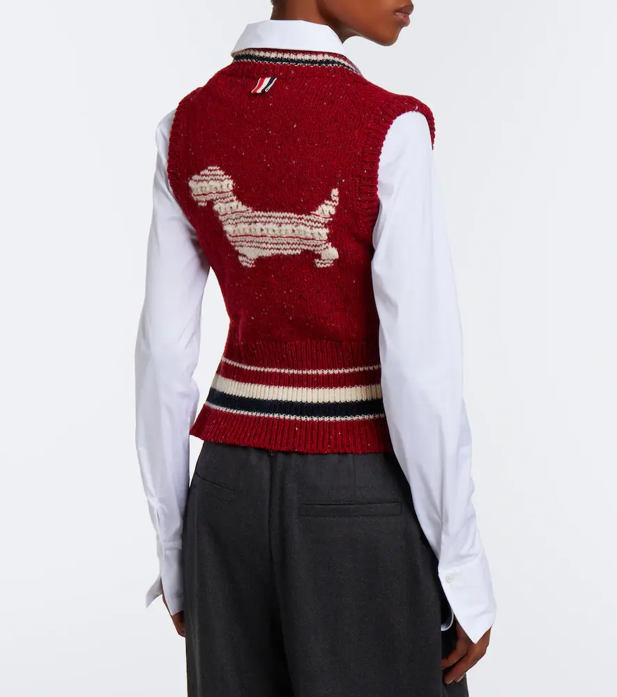 Thom Browne Hector intarsia wool and mohair vest | Thumbnail 2 Thom Browne Hector intarsia wool and mohair vest | Thumbnail 2
