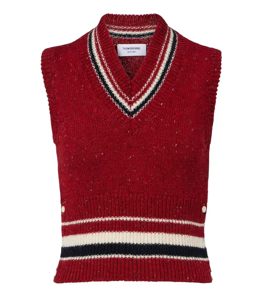 Hector intarsia wool and mohair vest Hector intarsia wool and mohair vest