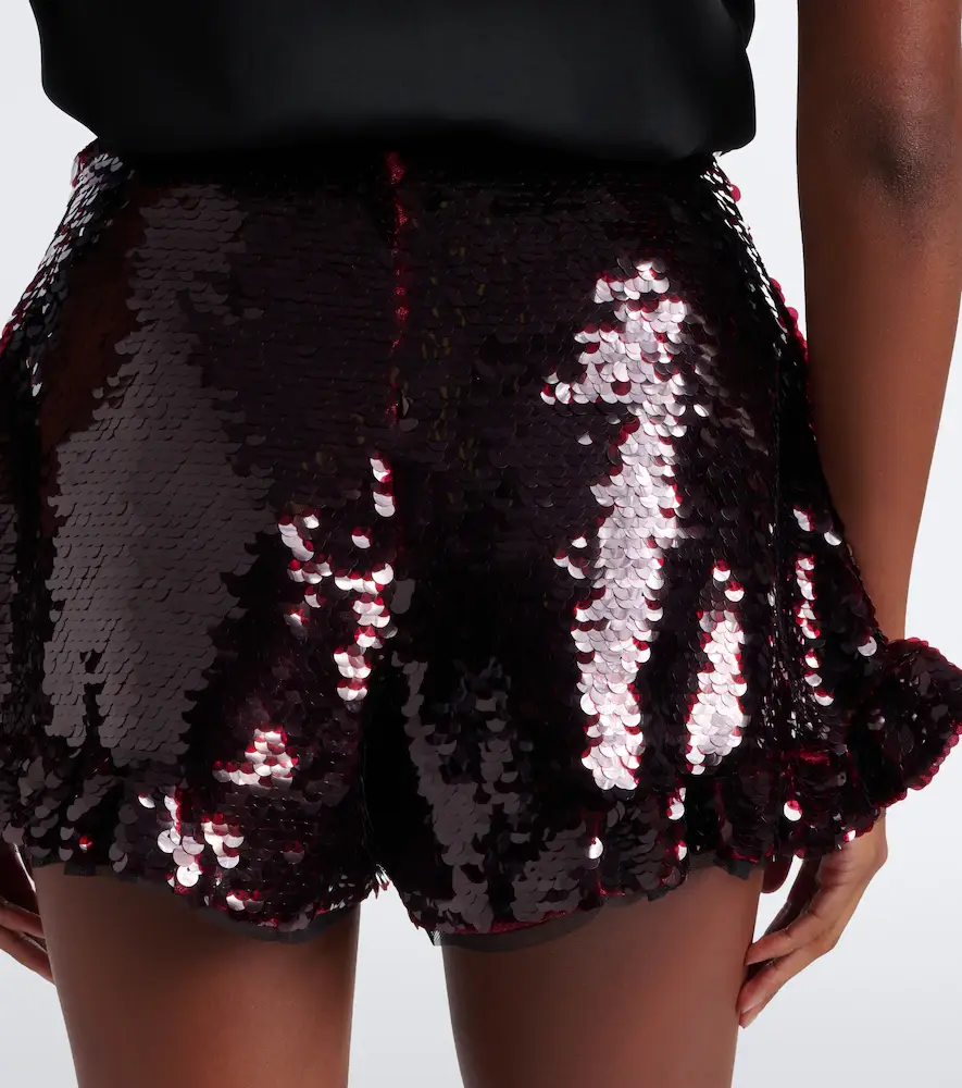 Simone Rocha Ruffled sequined shorts | Thumbnail 2 Simone Rocha Ruffled sequined shorts | Thumbnail 2