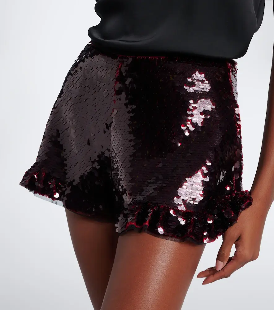 Simone Rocha Ruffled sequined shorts | Thumbnail 4 Simone Rocha Ruffled sequined shorts | Thumbnail 4