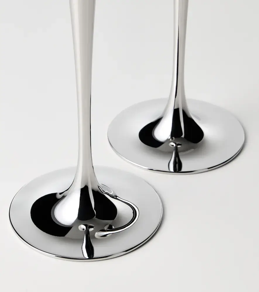 Georg Jensen Bloom Large set of 2 stainless steel candle holders by Helle Damkjær | Thumbnail 3 Georg Jensen Bloom Large set of 2 stainless steel candle holders by Helle Damkjær | Thumbnail 3