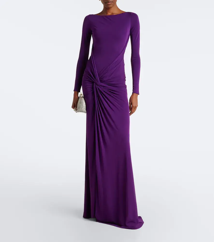 Alex Perry Gathered jersey gown | Thumbnail 6