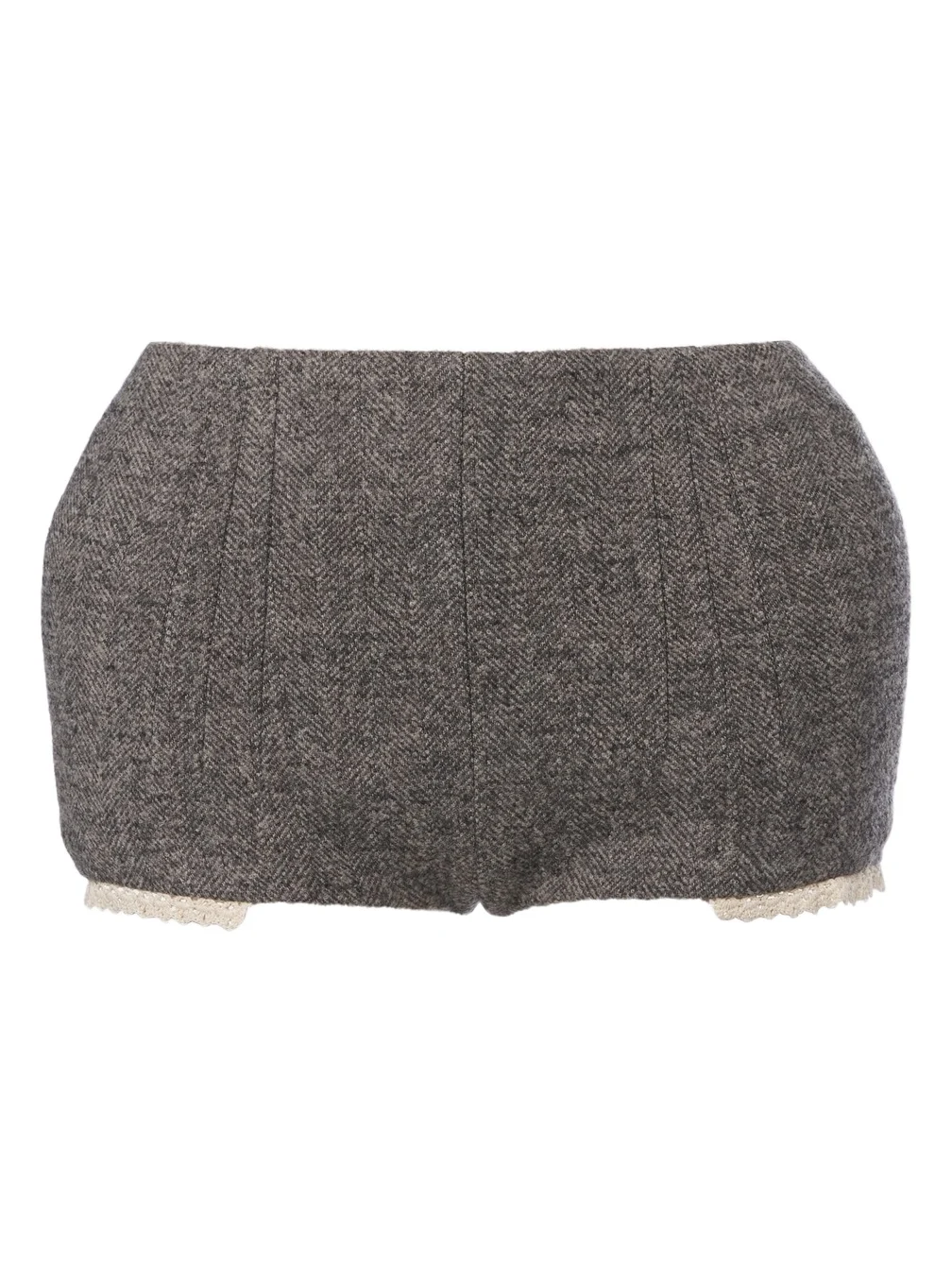 Magda Butrym Herringbone wool and cashmere-blend shorts