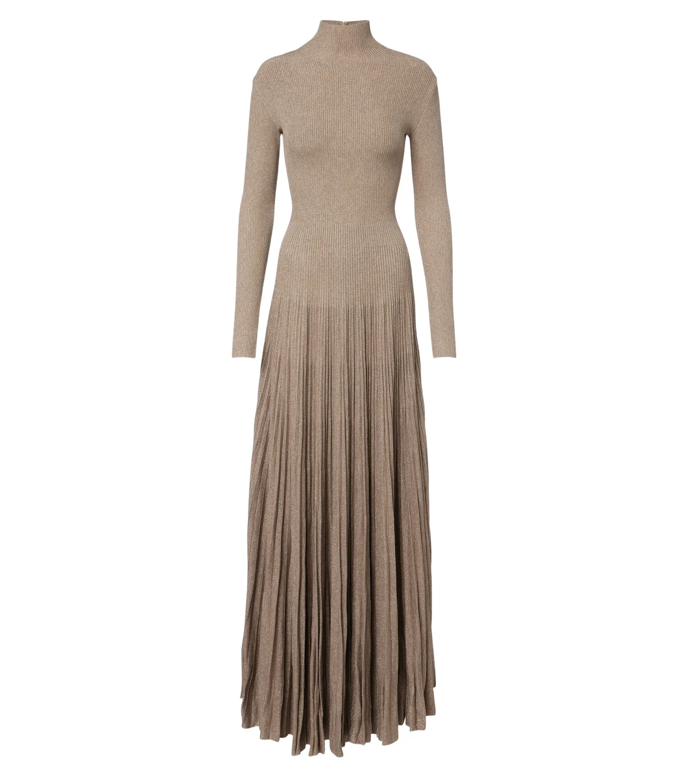 Knitted pleated maxi dress