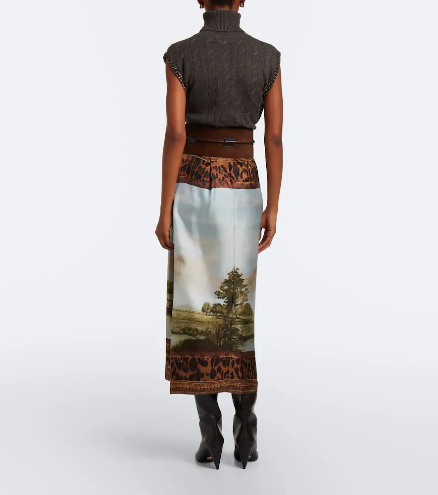 Ralph Lauren Collection Debbie printed silk twill midi skirt | Thumbnail 6 Ralph Lauren Collection Debbie printed silk twill midi skirt | Thumbnail 6