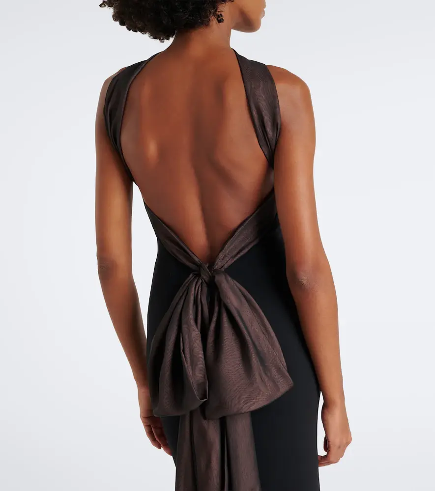 Retrofête Retrofête Daufine scarf-detail open-back gown | Thumbnail 2 Retrofête Retrofête Daufine scarf-detail open-back gown | Thumbnail 2