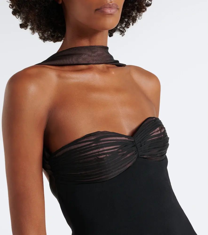 Retrofête Retrofête Daufine scarf-detail open-back gown | Thumbnail 4 Retrofête Retrofête Daufine scarf-detail open-back gown | Thumbnail 4