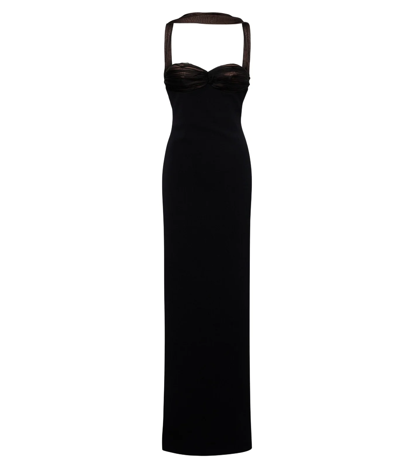 Retrofête Daufine scarf-detail open-back gown