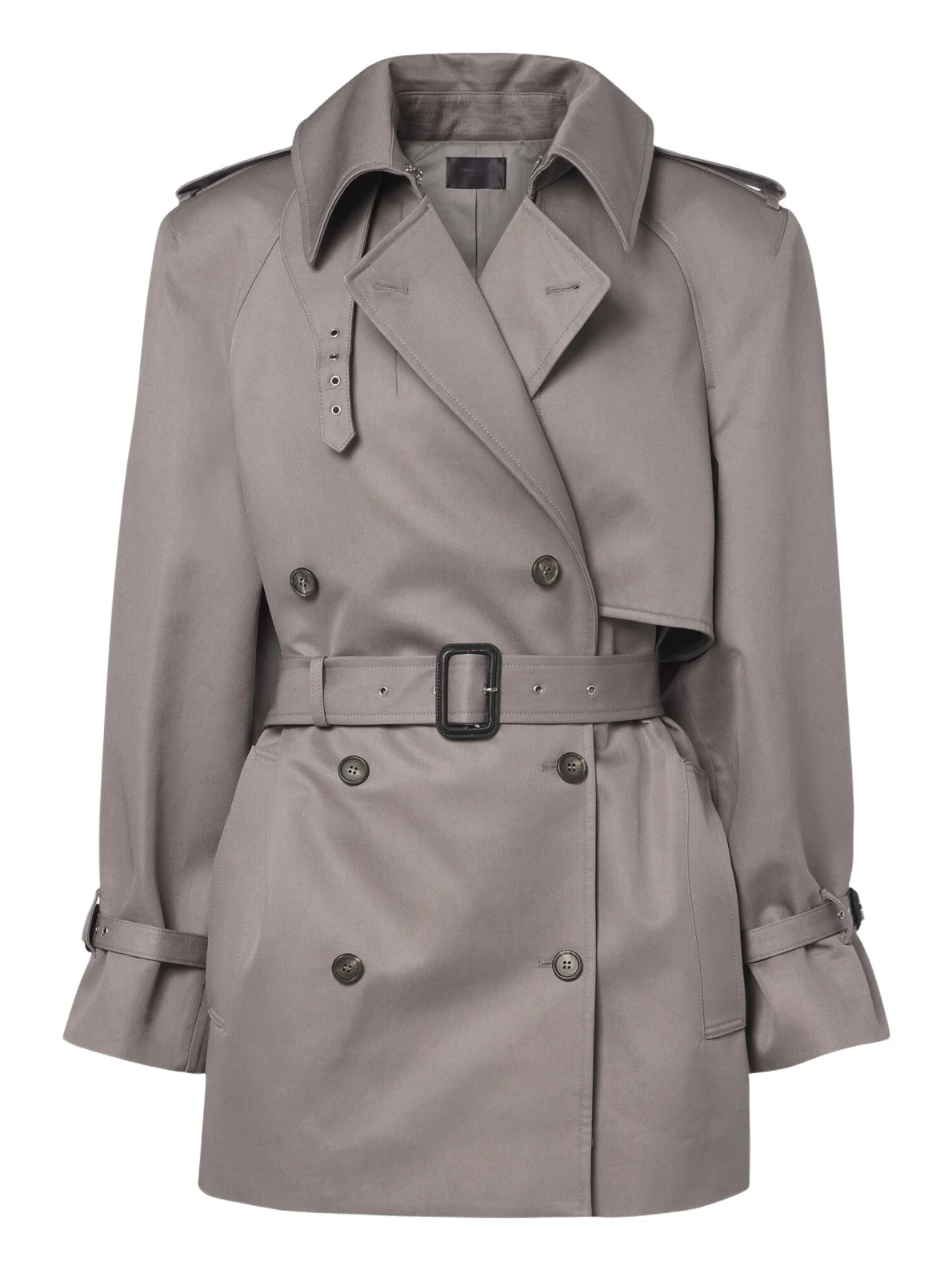 Mugler Double-breasted cotton trench coat