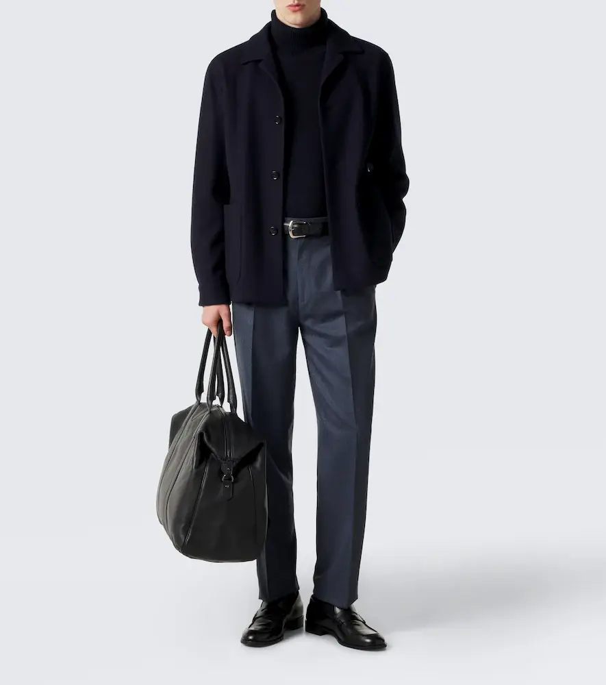 Zegna Wool flannel straight pants | Thumbnail 3 Zegna Wool flannel straight pants | Thumbnail 3