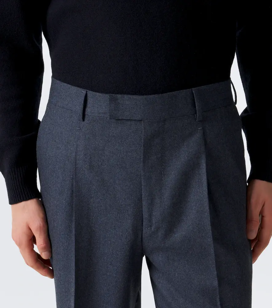 Zegna Wool flannel straight pants | Thumbnail 4 Zegna Wool flannel straight pants | Thumbnail 4