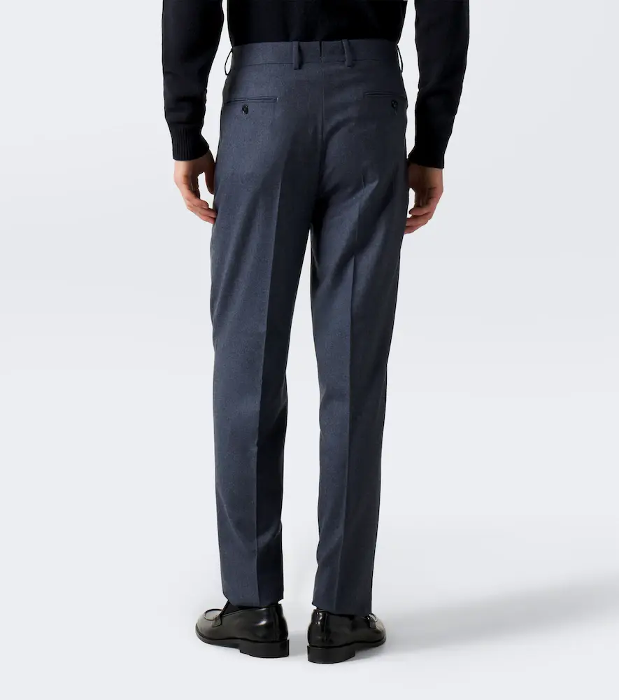 Zegna Wool flannel straight pants | Thumbnail 5 Zegna Wool flannel straight pants | Thumbnail 5