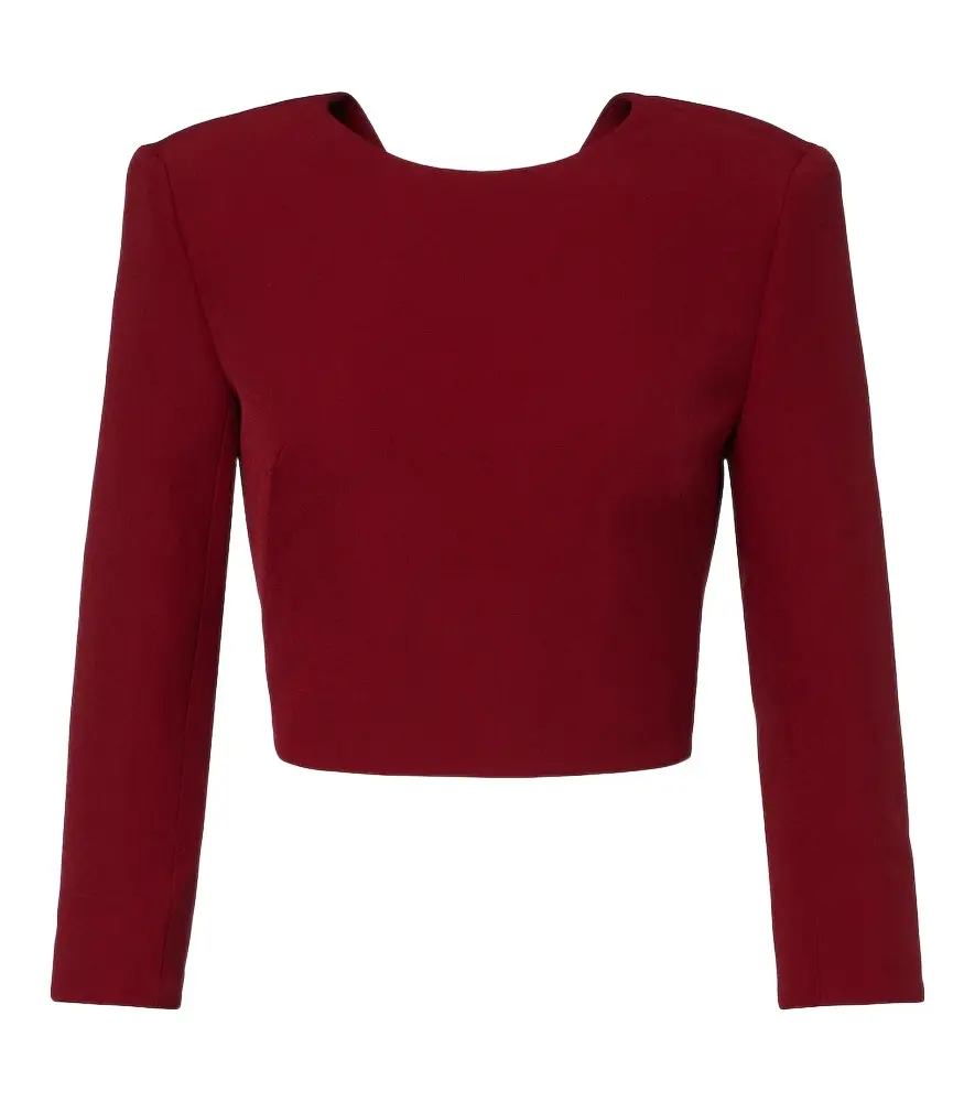 Safiyaa Yura cropped crêpe top