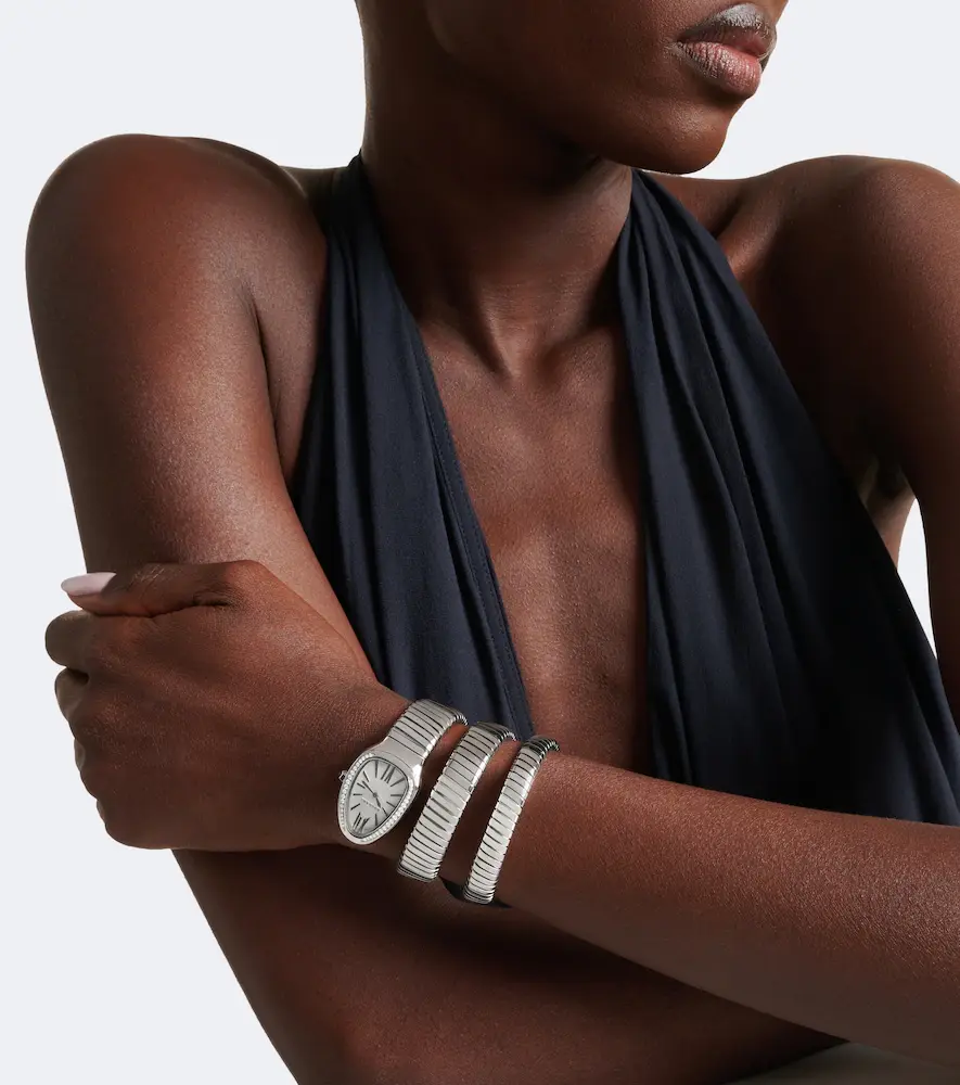 BVLGARI Serpenti Tubogas embellished stainless steel watch | Thumbnail 4 BVLGARI Serpenti Tubogas embellished stainless steel watch | Thumbnail 4