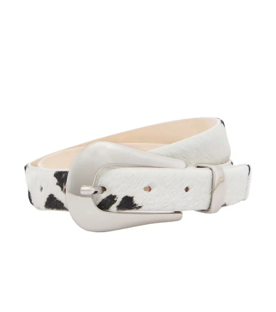 Déhanche Déhanche Colette printed calf hair belt