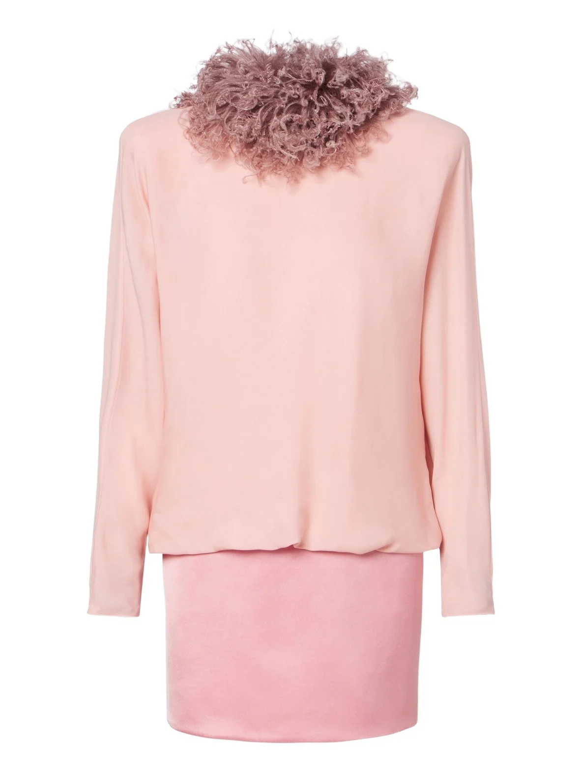 Valentino Garavani Feather-trimmed silk georgette minidress