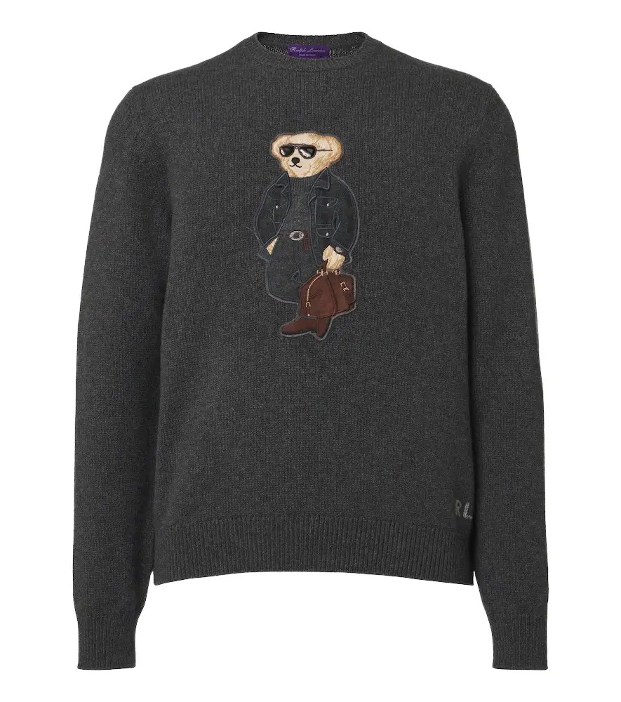 Ralph Lauren Purple Label Polo Bear embroidered sweater