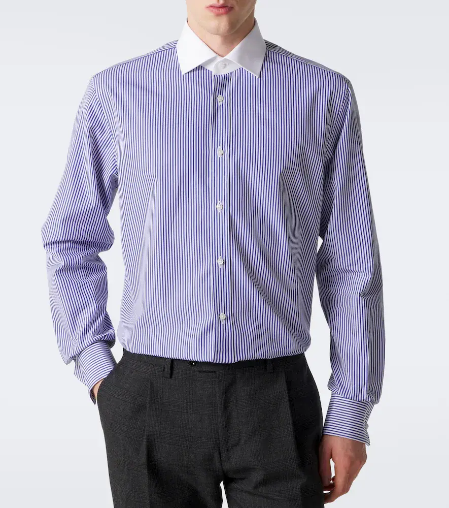 Ralph Lauren Purple Label Striped cotton poplin shirt | Thumbnail 2 Ralph Lauren Purple Label Striped cotton poplin shirt | Thumbnail 2