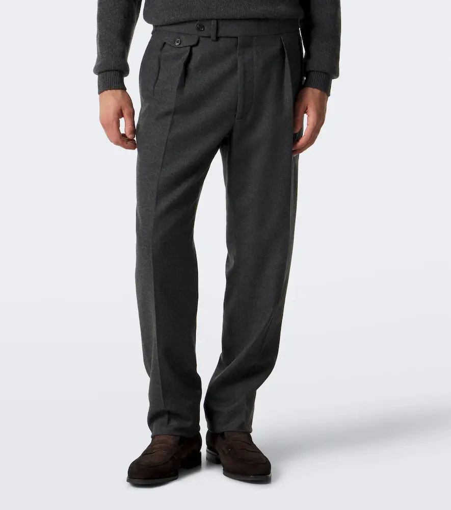 Ralph Lauren Purple Label Gregory pleated wool straight pants | Thumbnail 3 Ralph Lauren Purple Label Gregory pleated wool straight pants | Thumbnail 3
