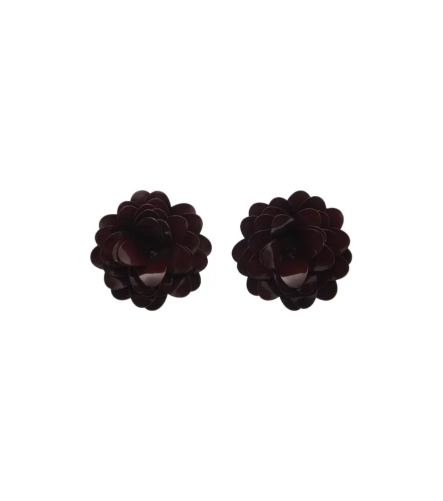 Victoria Beckham Bunched Petal clip-on earrings