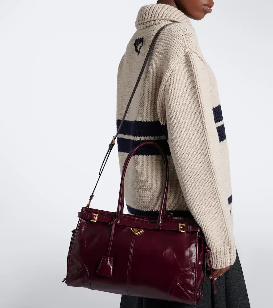 Prada Bonnie Large leather shoulder bag | Thumbnail 6