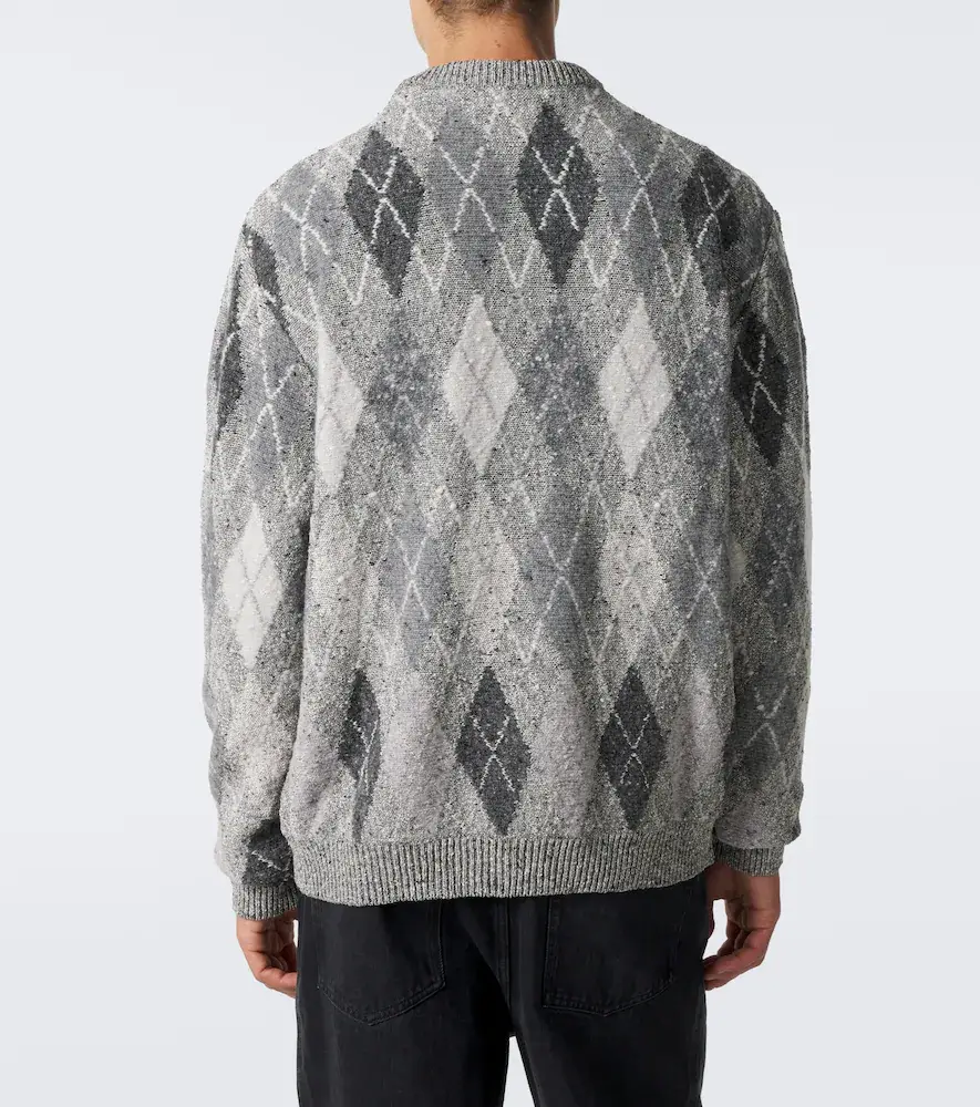 ERL Argyle cotton and wool-blend sweater | Thumbnail 6 ERL Argyle cotton and wool-blend sweater | Thumbnail 6