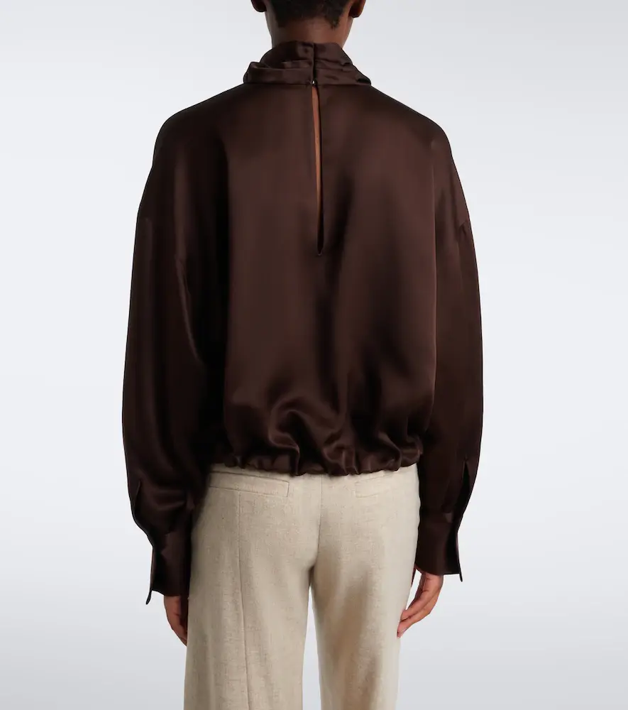 Brunello Cucinelli Silk satin top | Thumbnail 3 Brunello Cucinelli Silk satin top | Thumbnail 3