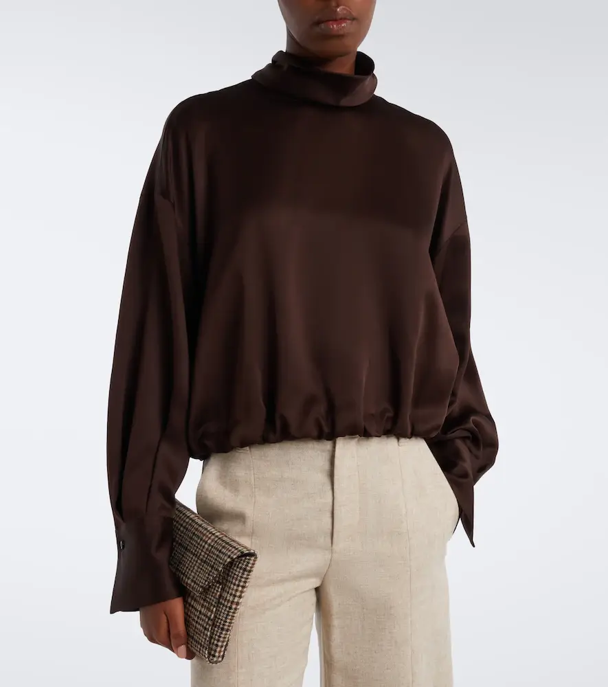 Brunello Cucinelli Silk satin top | Thumbnail 5 Brunello Cucinelli Silk satin top | Thumbnail 5