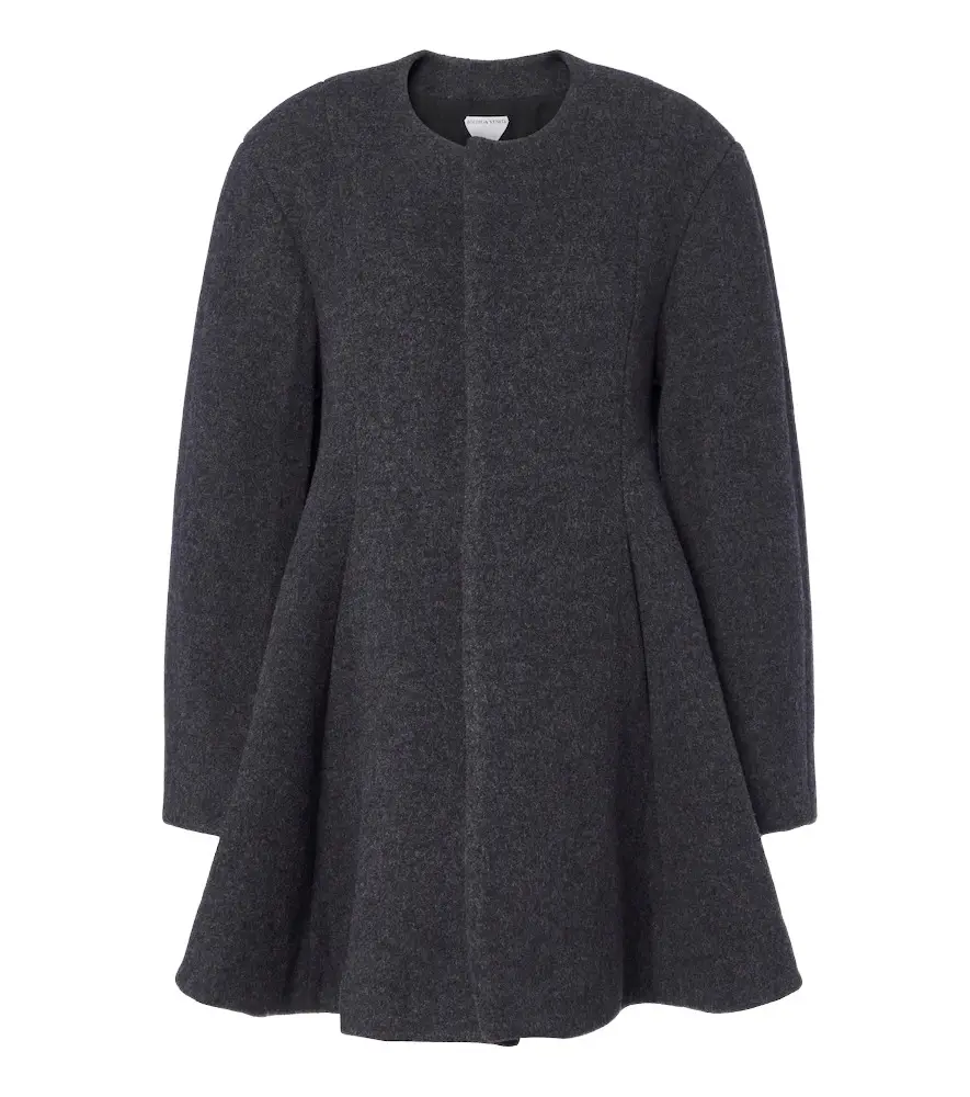 Pleated wool-blend coat Pleated wool-blend coat
