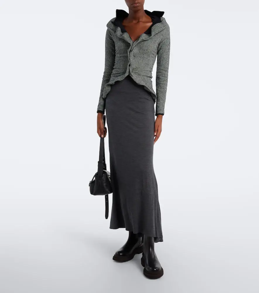 Junya Watanabe Wool jersey maxi skirt | Thumbnail 3 Junya Watanabe Wool jersey maxi skirt | Thumbnail 3
