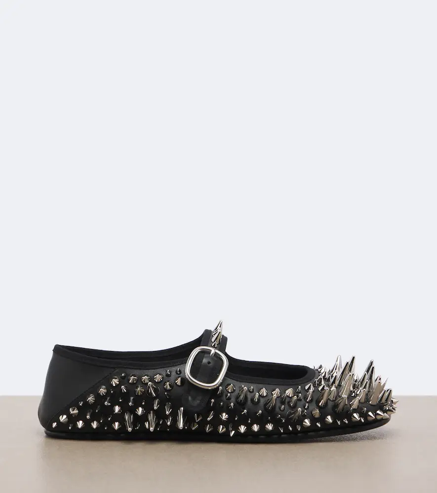 Bottega Veneta Veneziana spiked leather Mary Jane flats | Thumbnail 4 Bottega Veneta Veneziana spiked leather Mary Jane flats | Thumbnail 4