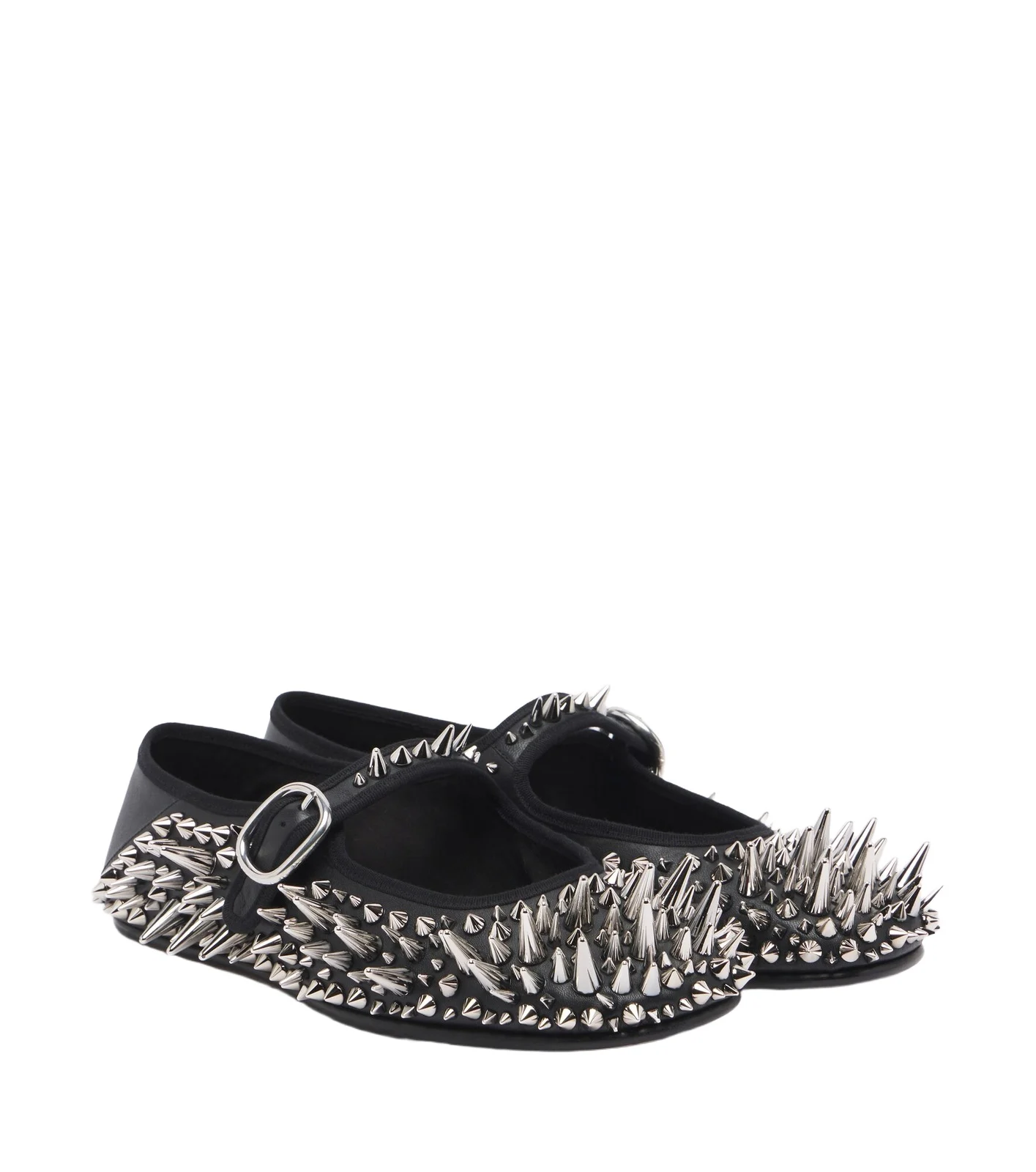 Bottega Veneta Veneziana spiked leather Mary Jane flats