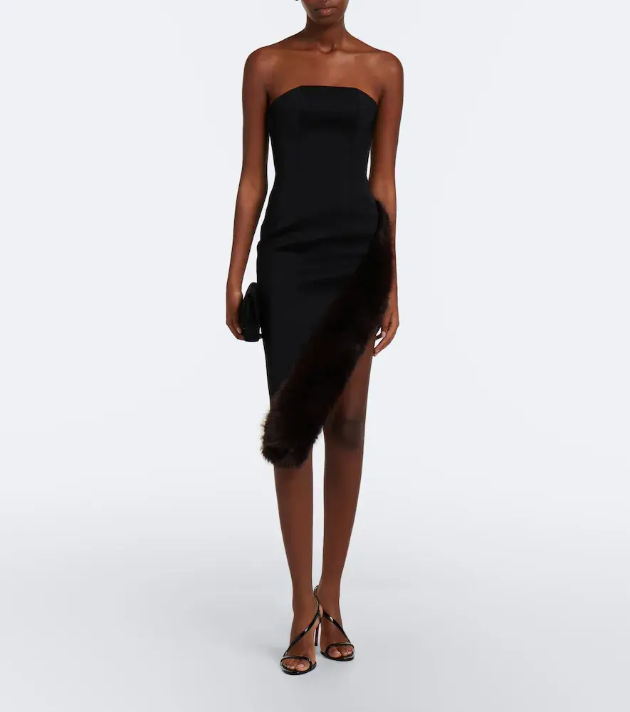 David Koma Asymmetric bustier dress | Thumbnail 4 David Koma Asymmetric bustier dress | Thumbnail 4