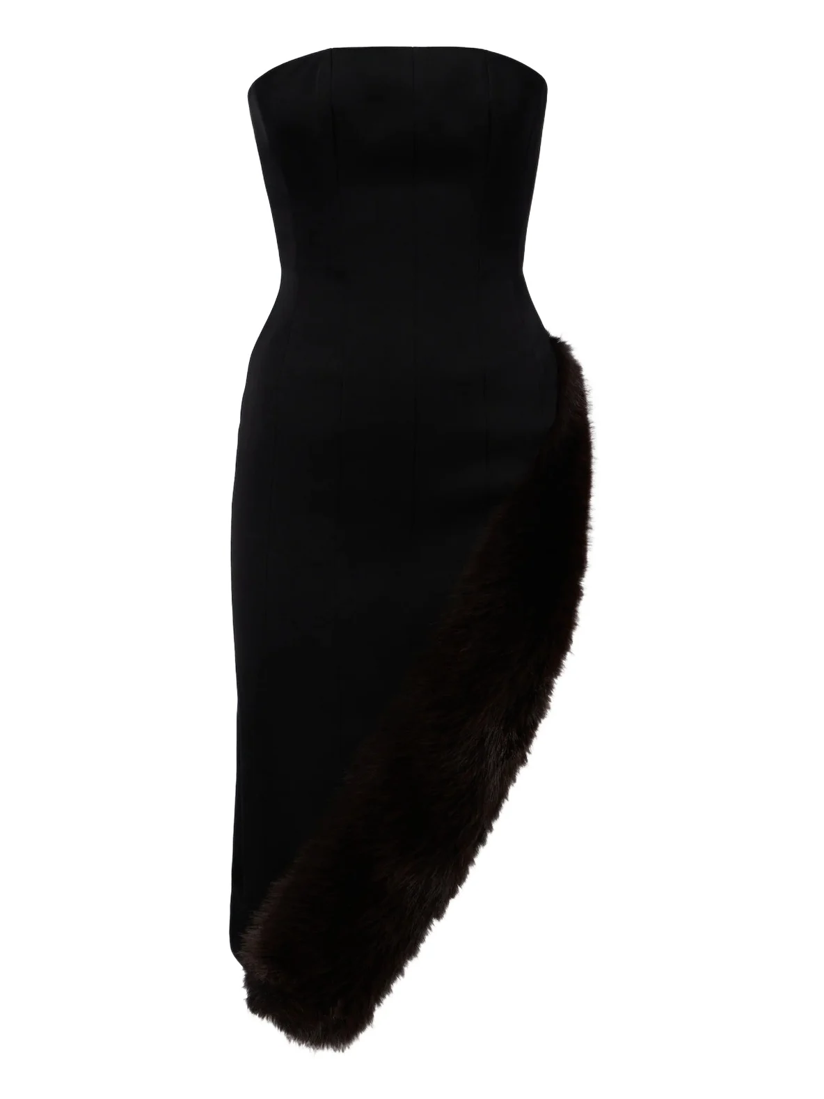 Asymmetric bustier dress
