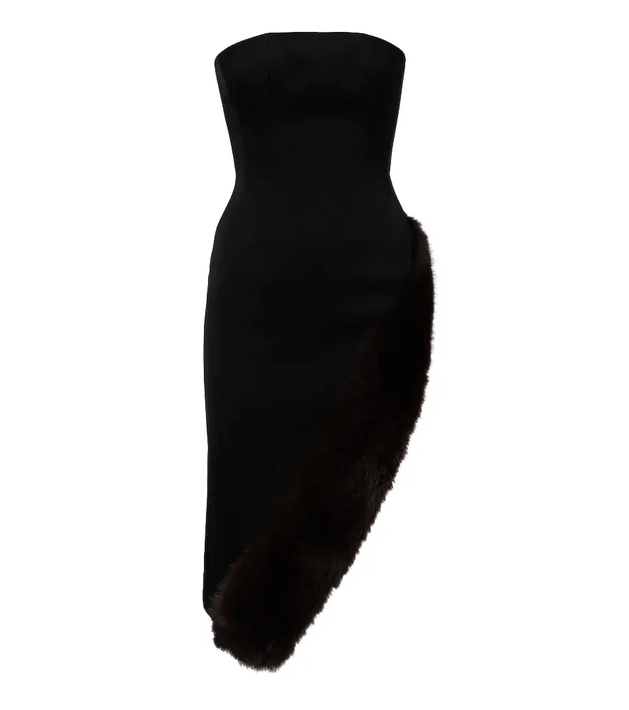 David Koma Asymmetric bustier dress