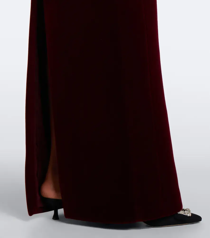 David Koma Embellished halterneck velvet gown | Thumbnail 3