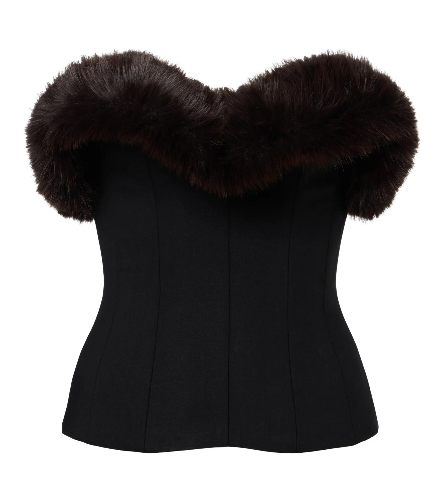 David Koma Wool-blend corset top