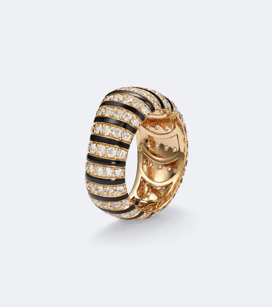 Kamyen Sandra 18kt gold and enamel ring with diamonds | Thumbnail 2 Kamyen Sandra 18kt gold and enamel ring with diamonds | Thumbnail 2