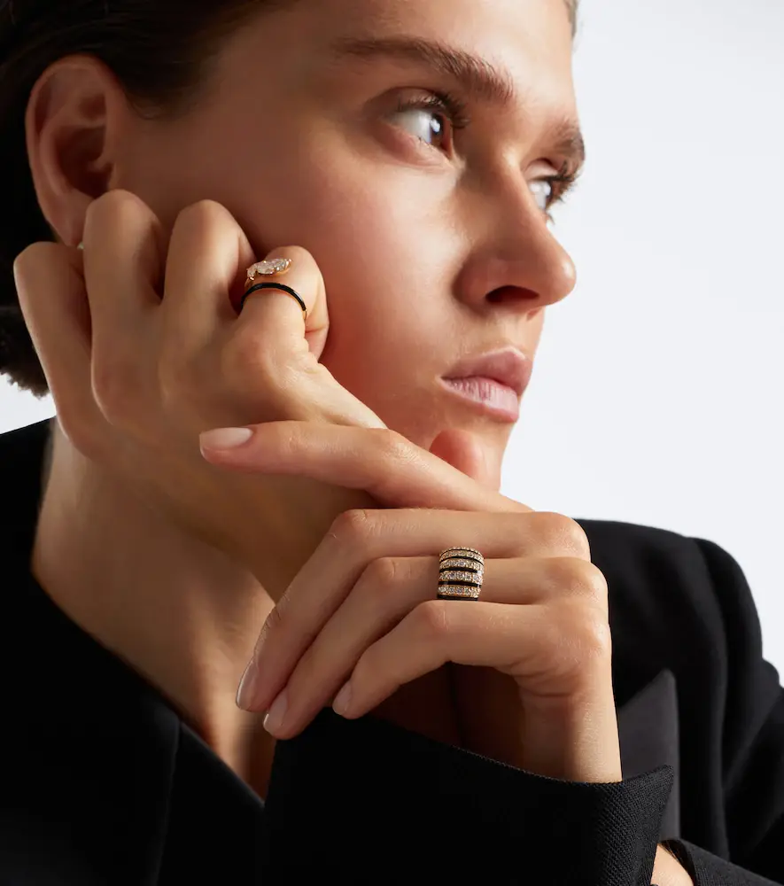 Kamyen Sandra 18kt gold and enamel ring with diamonds | Thumbnail 3 Kamyen Sandra 18kt gold and enamel ring with diamonds | Thumbnail 3