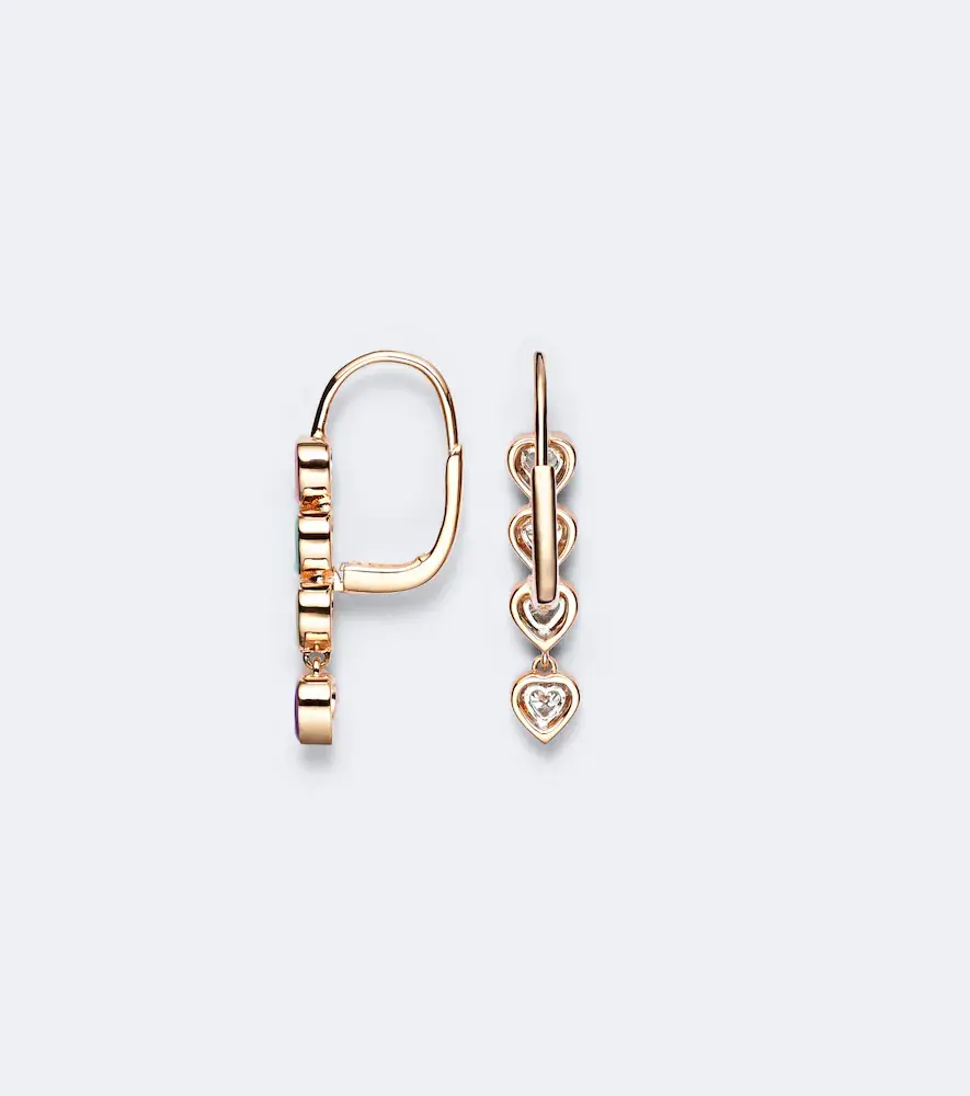 Kamyen Candy Crush 18kt rose gold drop earrings with diamonds and enamel | Thumbnail 2 Kamyen Candy Crush 18kt rose gold drop earrings with diamonds and enamel | Thumbnail 2