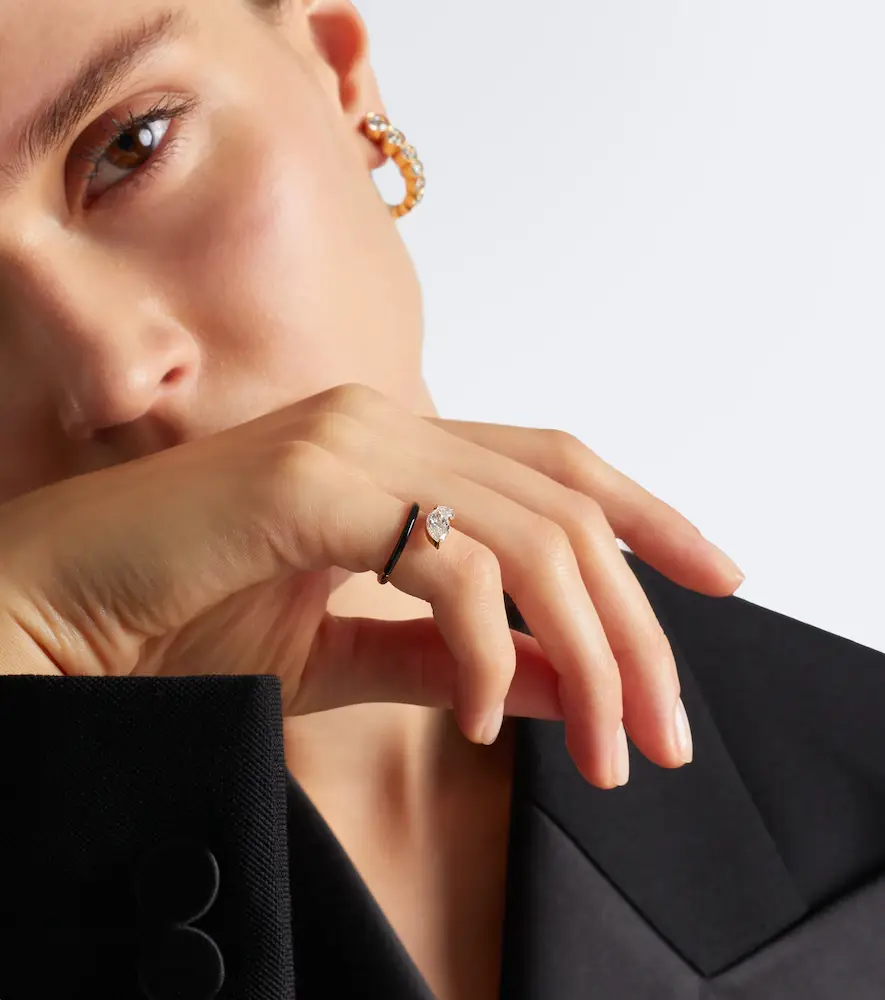 Kamyen Emily 18kt gold and enamel ring with diamonds | Thumbnail 3 Kamyen Emily 18kt gold and enamel ring with diamonds | Thumbnail 3